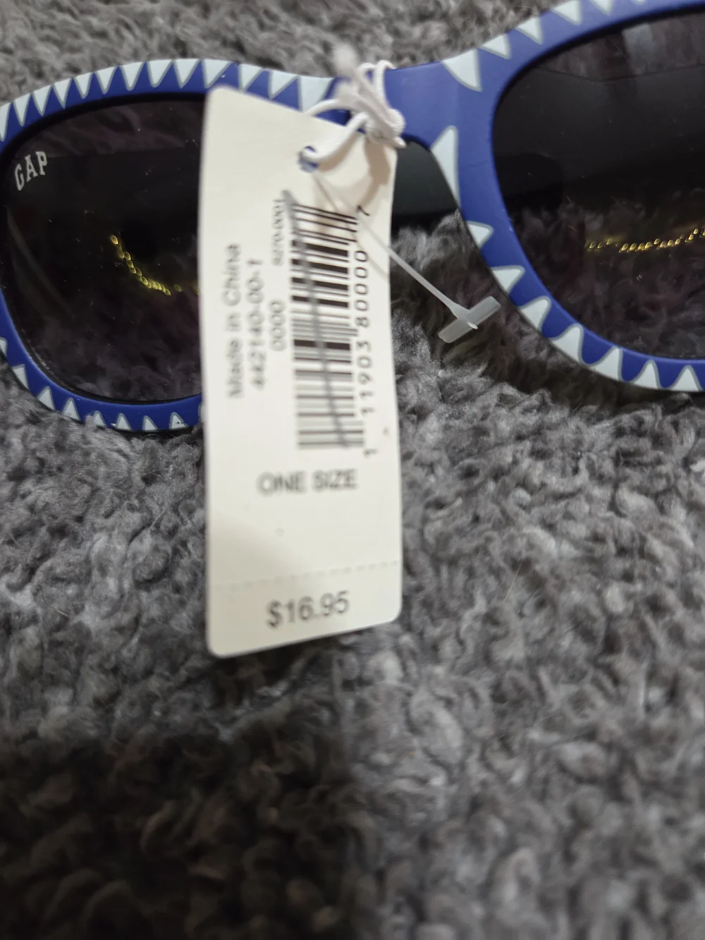 GAP Baby Blue Tri-Pattern Kids Sunglasses
